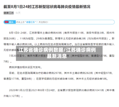 江苏省确诊病例数据/江苏确诊病例最新消息-第2张图片