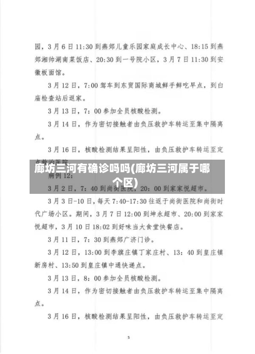 廊坊三河有确诊吗吗(廊坊三河属于哪个区)
