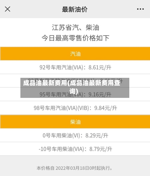 成品油最新费用(成品油最新费用查询)-第2张图片