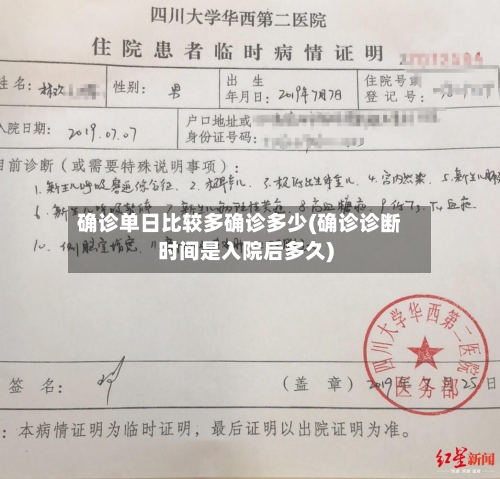 确诊单日比较多确诊多少(确诊诊断时间是入院后多久)-第2张图片