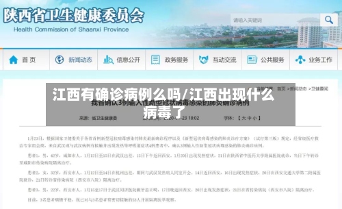 江西有确诊病例么吗/江西出现什么病毒了