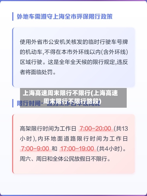 上海高速周末限行不限行(上海高速周末限行不限行路段)