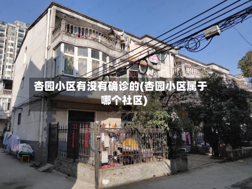 杏园小区有没有确诊的(杏园小区属于哪个社区)
