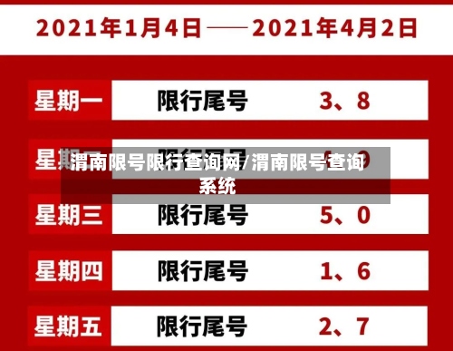 渭南限号限行查询网/渭南限号查询系统