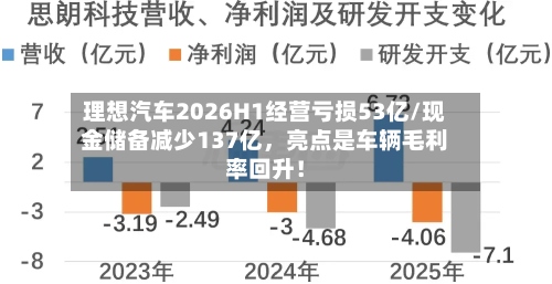 理想汽车2026H1经营亏损53亿/现金储备减少137亿，亮点是车辆毛利率回升！-第3张图片