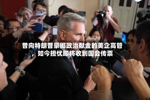 曾向特朗普豪掷政治献金的美企高管，如今担忧即将收到国会传票-第2张图片