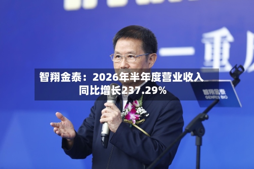 智翔金泰：2026年半年度营业收入同比增长237.29%-第1张图片